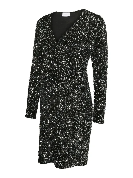 MAMALICIOUS Koktel haljina MLSASSY' crna