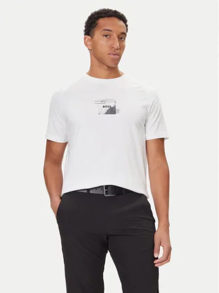 BOSS T-Shirt Stripe Zone biały