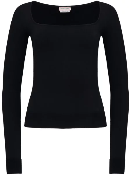 Top Alexander Mcqueen tricotate negru