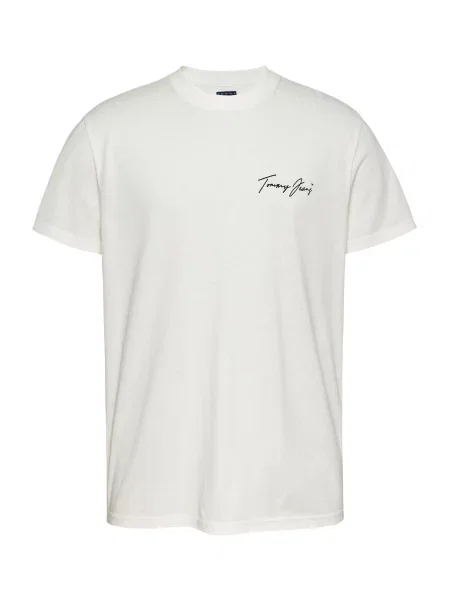 Tommy Jeans Majica NOVELTY kremna / safir / svetlo rdeča črna