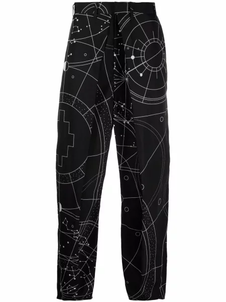 Plisované chinos Marcelo Burlon County Of Milan černé