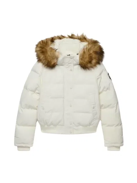 Kurtka bomber Superdry z kapturem biały