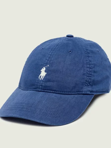 POLO RALPH LAUREN De in șapcă baseball cu adaos de piele albastru
