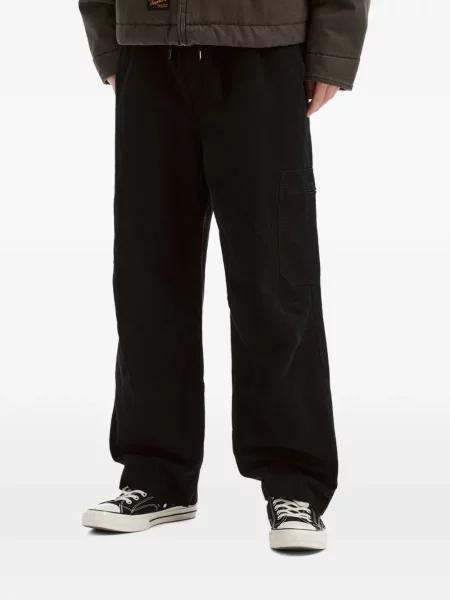 Pantaloni cargo Fingercroxx cu autograf negru