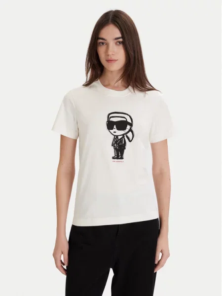 Karl Lagerfeld t-shirt beżowy