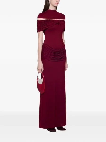Maxi rochie maxi Chats By C.dam drapată de costum roșu