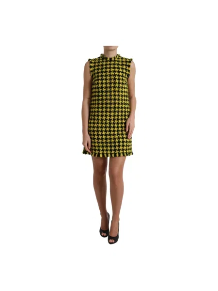 Sukienka mini Dolce And Gabbana biznesowa żółta