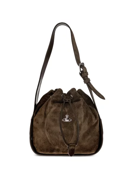 Geantă shopper Vivienne Westwood cu cordon maro