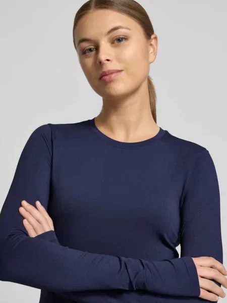 Bluzka z długim rękawem o kroju slim fit z okrągłym dekoltem model Feather' Fabletics