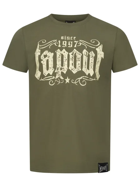 Tapout Tricou CRASHED oliv / verde închis alb