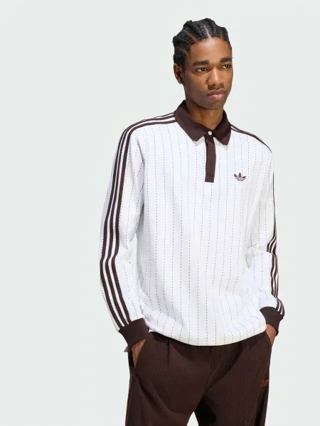 Поло adidas комбінований верх білий
