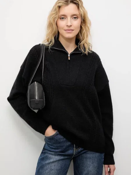 Answear.LAB sweter z kaszmirem z golfem czarny