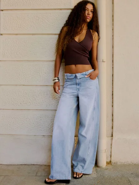 Bershka Jeans denim albastru