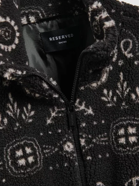 Куртка Reserved из овчины черная