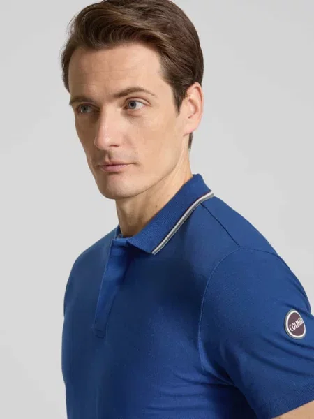 Koszulka polo o kroju slim fit z bawełny Colmar Originals niebieskie
