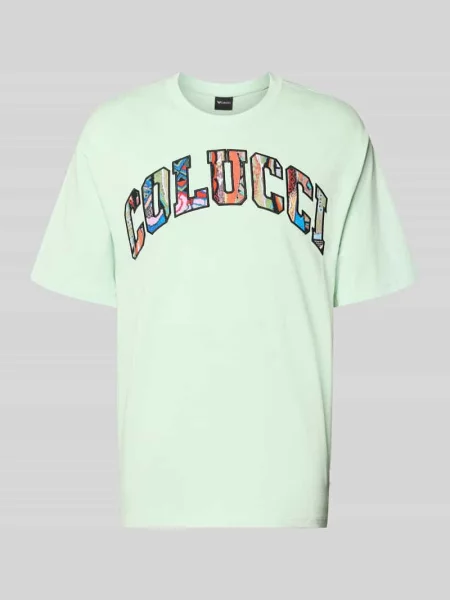 T-shirt z rękawem Colucci miętowa
