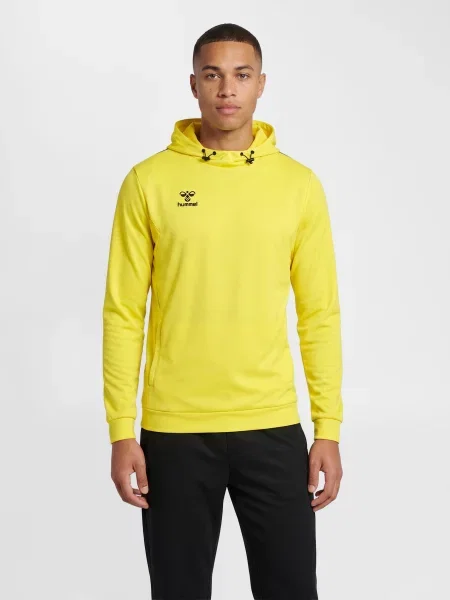 Poliestrowa bluza z kapturem Hummel Authentic żółta
