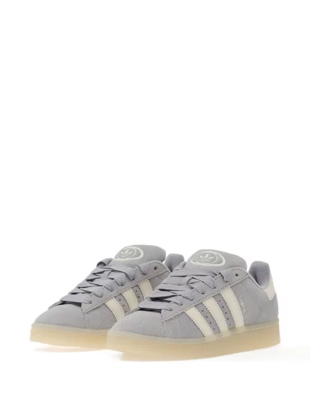 Sneakerși Adidas Campus cu imagine alergare din piele de căprioară negru