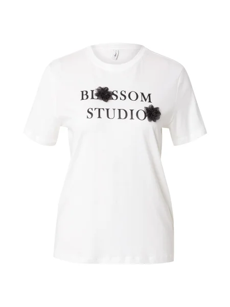 ONLY Tricou ONLBLOSSOM negru alb