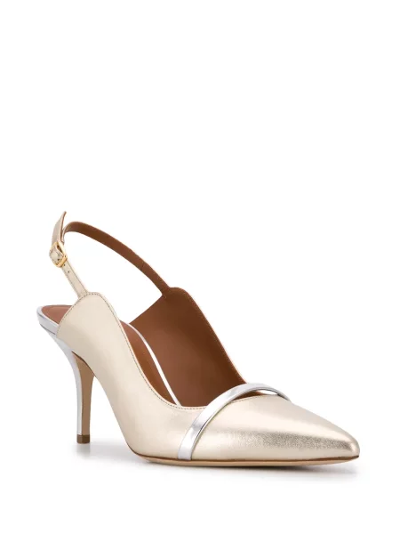 Czółenka Malone Souliers ze szpiczastym noskiem srebrna