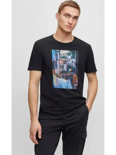 BOSS ORANGE Tricou TeMemory negru