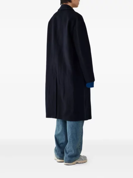 Palton Studio Tomboy de lână cu un singur rând de nasturi albastru