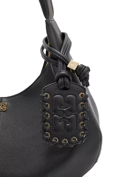 Geanta hobo Ganni negru