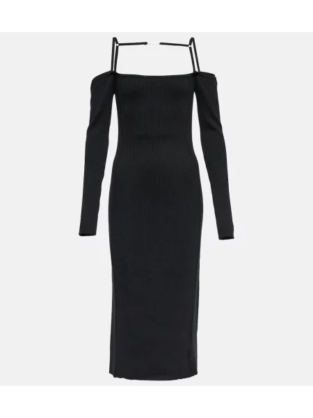 Rochie midi Jacquemus până la genunchi de costum negru