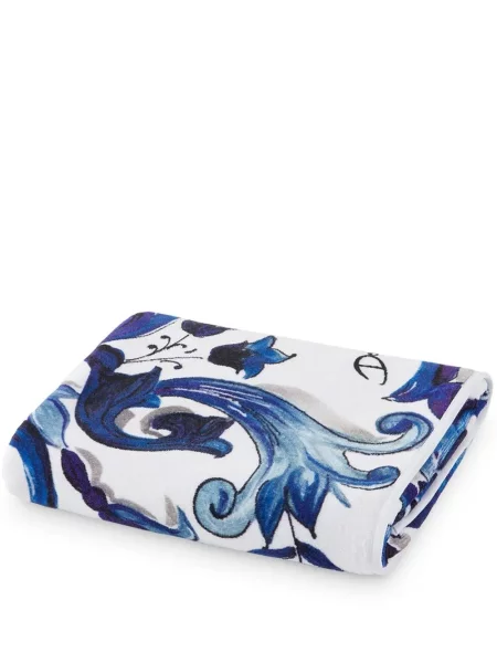 Halat Dolce & Gabbana din material terry alb