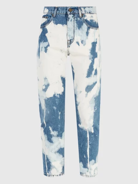 Джинсы Tom Ford с эффектом тай-дай синие