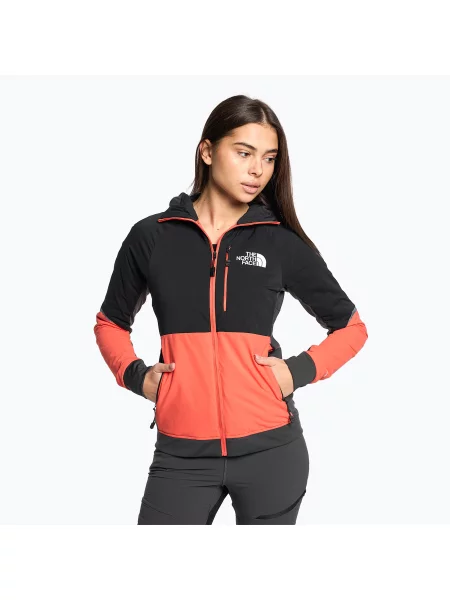 Хибридно яке за жени The North Face Dawn Turn Hybrid Ventrix Hoodie radiant orange/black/asphalt черно