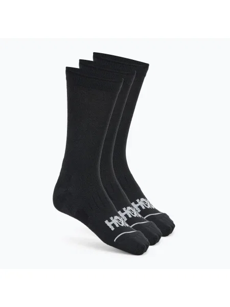 HOKA Crew Run чорапи 3 чифта черно/черно/черно черно
