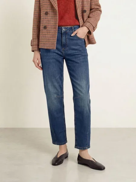 More & More Barrel Džíny middle blue denim modré