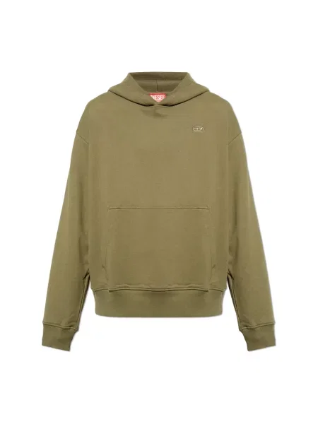 Bluza z kapturem Diesel z kapturem zielona