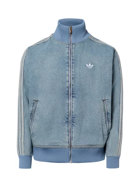 Kurtka jeansowa Adidas do biegania niebieska
