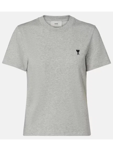 Tricou Ami Paris din jerseu gri