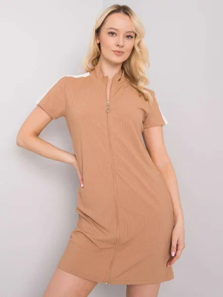 Obleka mini obleka Fashionhunters oranžna