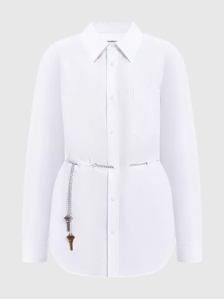 Подовжена сорочка з ланцюжком Alexander Wang біла