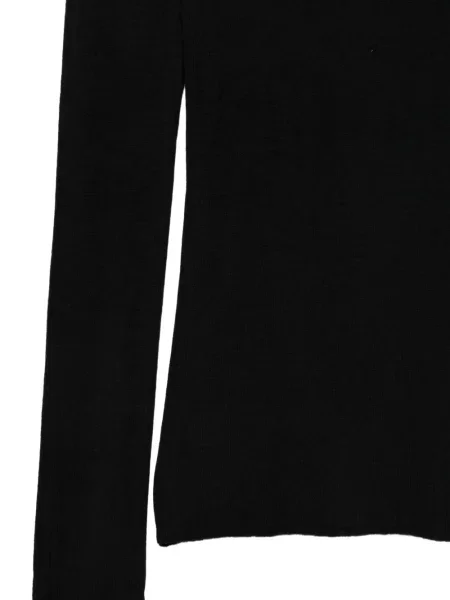 Lung tricou Alysi cu decolteu rotund negru