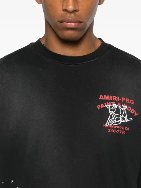 Tricou Amiri cu imagine negru