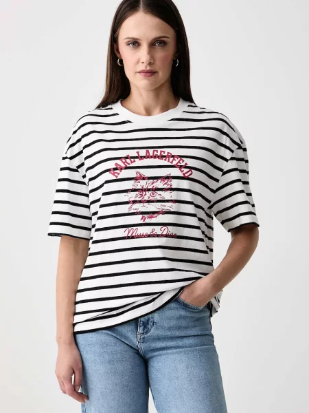 Karl Lagerfeld tricou pentru femei din alb