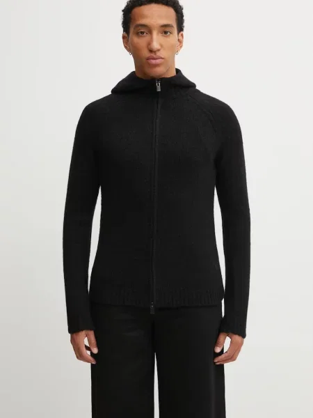 Heliot Emil cardigan din amestec de lână negru