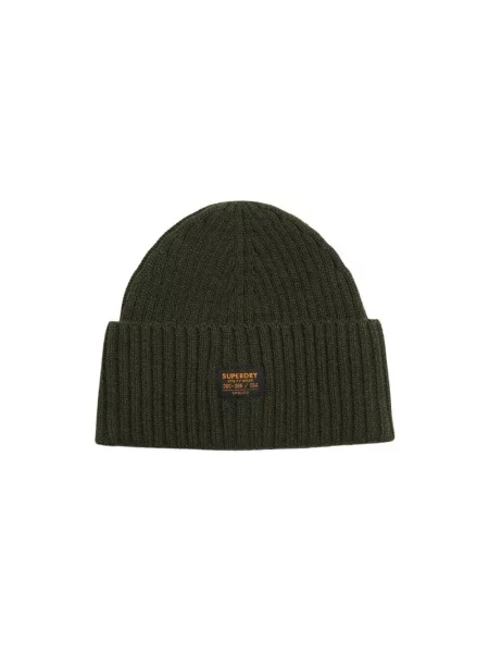 Dziecięca czapka z dzianiny Superdry Workwear zielona