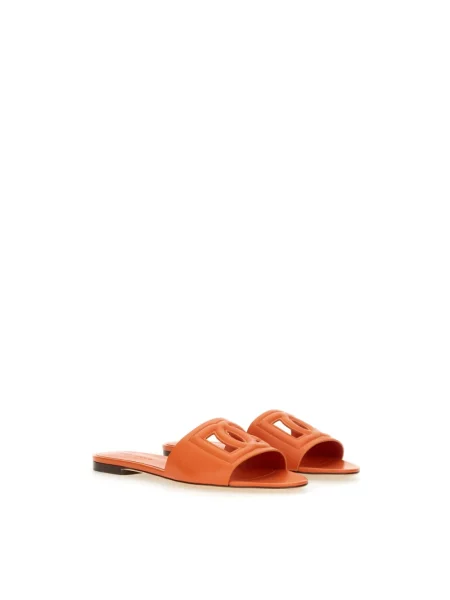 Klapki Dolce And Gabbana pomarańczowe