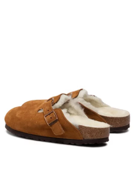Birkenstock Natikači Boston Vl/Sheraling rjava