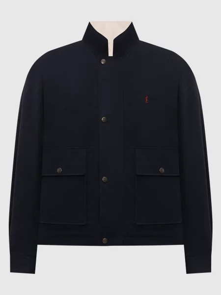 Двостороння куртка з вишивкою монограми Saint Laurent