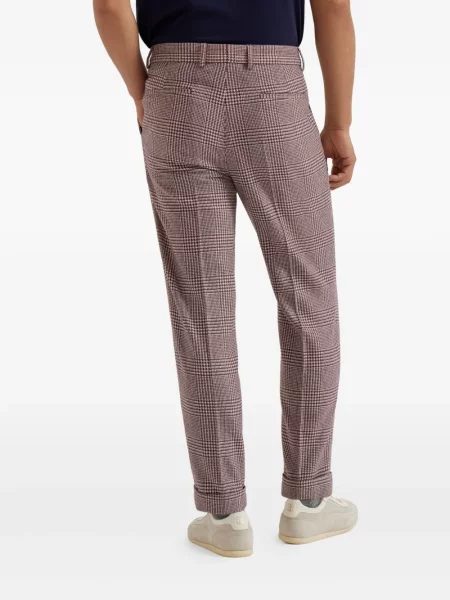 Pantaloni Brunello Cucinelli din cașmir violet