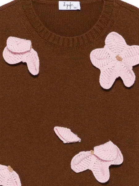 Sweter dziecięcy Il Gufo brązowy