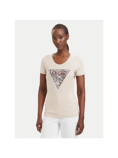 Guess Футболка Classic Fit бежевий