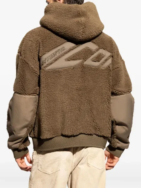 Hanorac cu glugă Dsquared2 din fleece maro